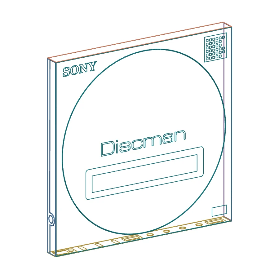 Собранная модель: CD-плеер Discman D-50 MkII