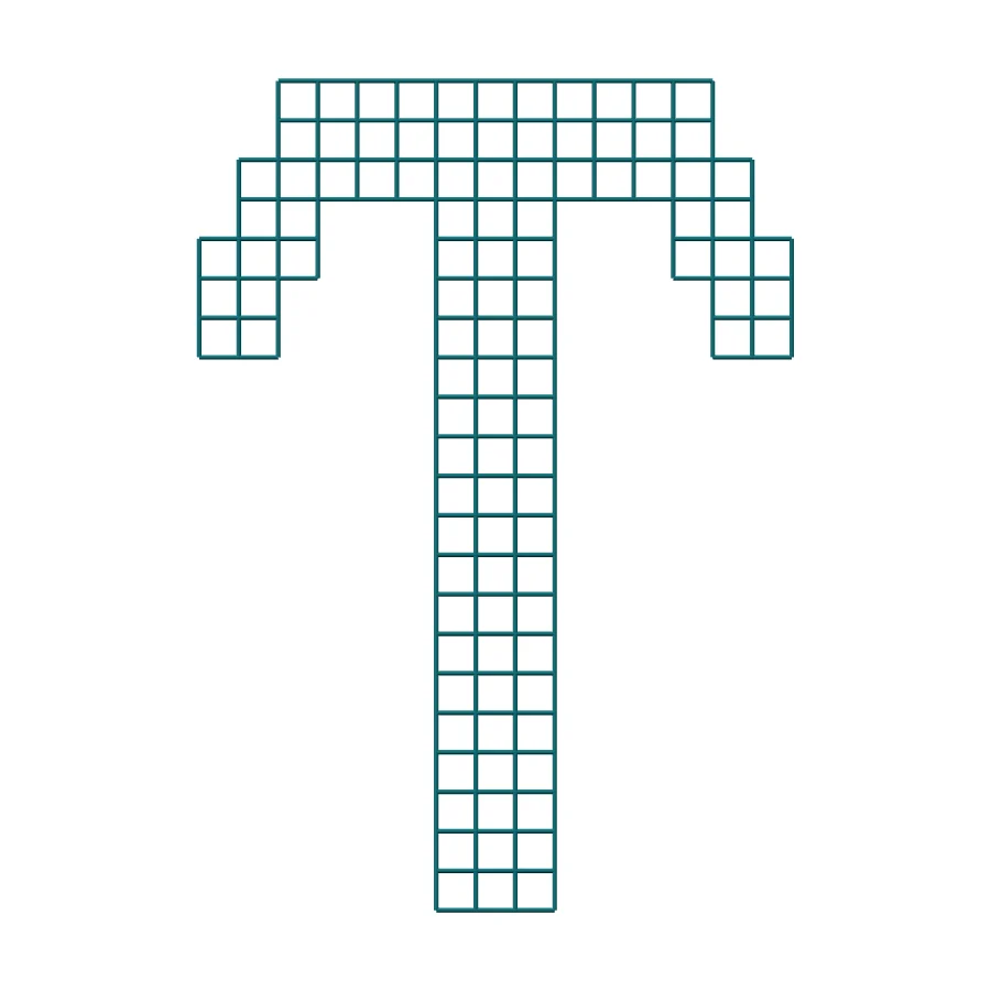 Собранная модель: Кирка в стиле Minecraft
